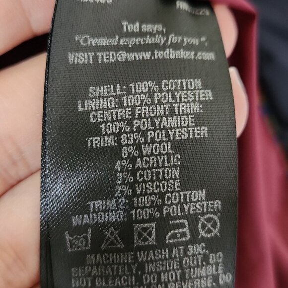 TED BAKER |Kereed Vertical Quilted Jacket In Navy SZ 5 XL - Picture 8 of 13